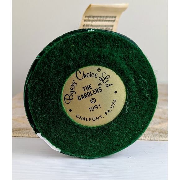 Byers' Choice Caroler Vintage 1991 Man with Music Scroll Red Tailcoat Christmas - Picture 7 of 7